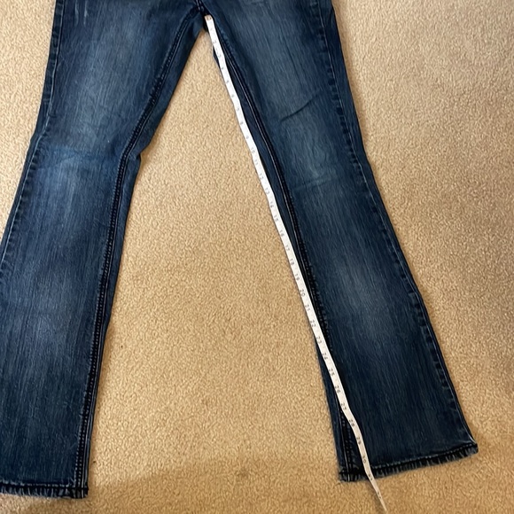 Dark blue bootcut jeans. - Picture 3 of 4